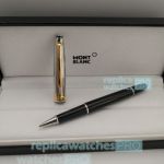 High Quality Copy Montblanc StarWalker Pen Black Barrel White&Gold Clip Rollerball Pen
